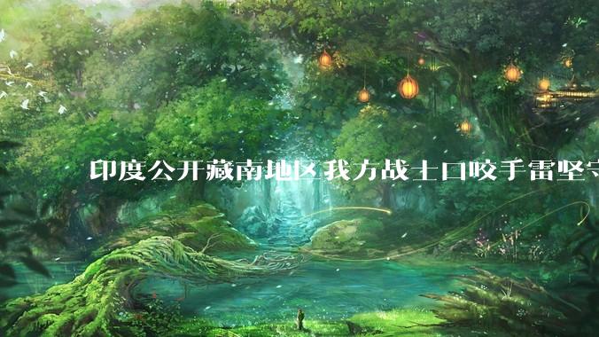 印度公开藏南地区我方战士口咬手雷坚守的***，是想表达什么？